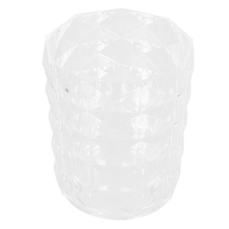 White Storage Case for Makeup Brushes and Lipsticks with Transparent Design Practical and Durable 1Pc