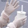 Women's Winter Suede Gloves: Velvet Lined, Thick, Warm, Cute, Windproof, Touch Screen, Cycling/Riding.