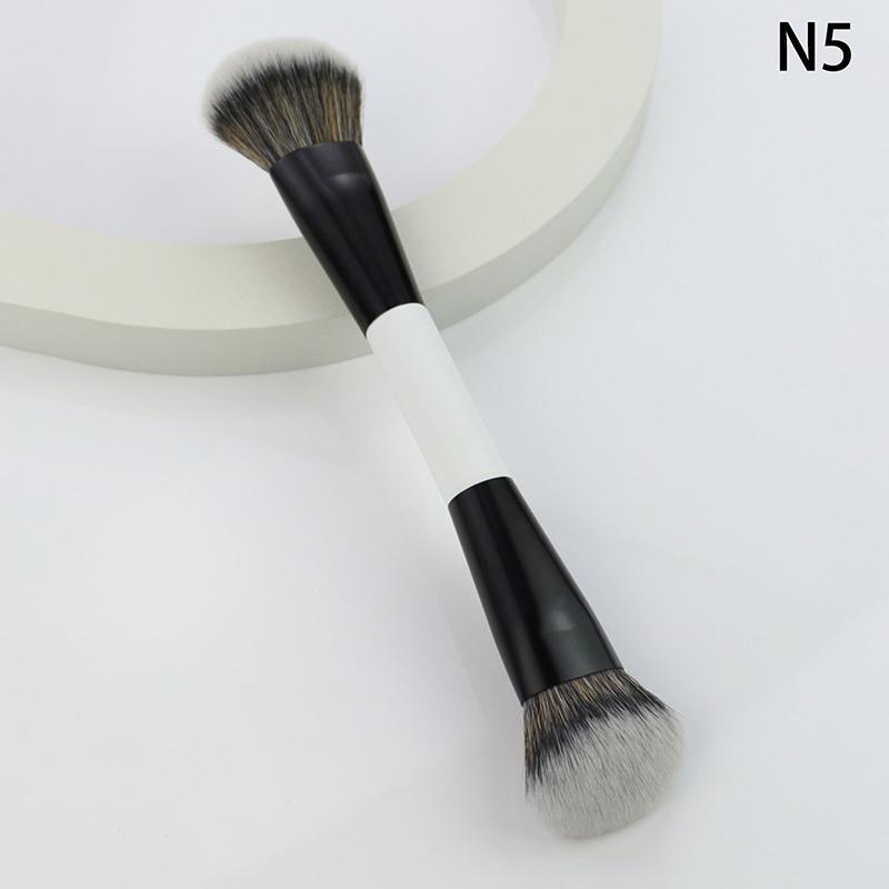 1/4Pcs Multi-Functional Foundation Makeup Brush Double-Ended Contour Brush For Beauty Blending Liquid Powder Concealer Cream