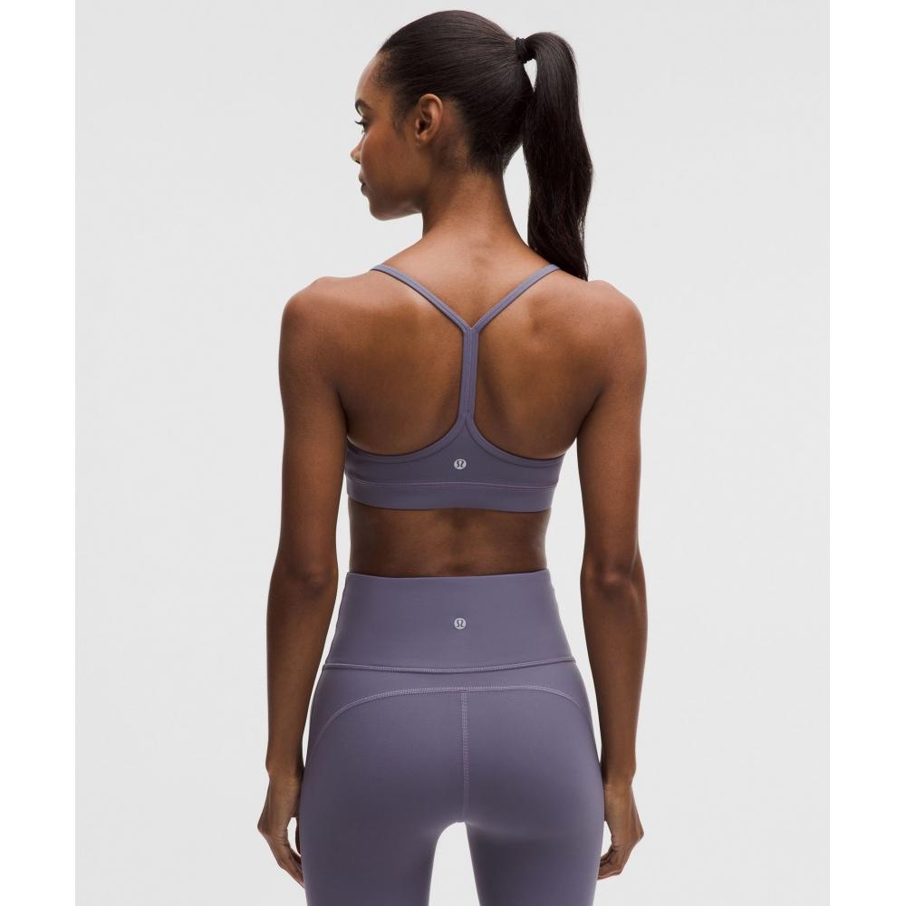 Lululemon Flow Y BrA Nulu  Light Support  A C Cups grApe Mist