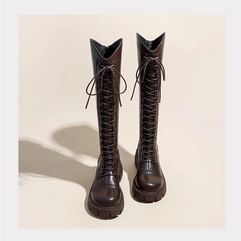 

Зимние ботинки на платформе со шнуровкой крест-накрест, женские ботинки рыцаря, модная обувь на толстом каблуке, уличный стиль, женские короткие плюшевые ботильоны 35