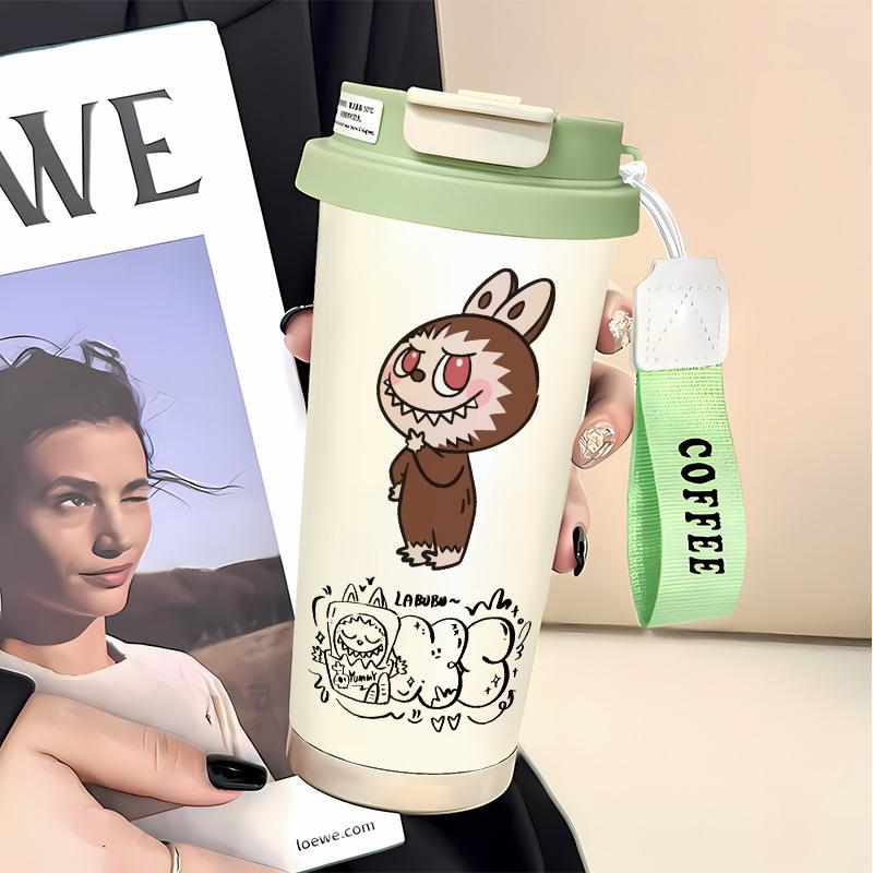 Slámkový hrnek na vodu Velká kapacita 316 Nerezová ocel Vysoká hodnota Termoska na dvojí pití Hrnek na kávu do auta