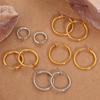 Unisex Geometric Hoop Earrings - Trendy Cross-border Hip Hop Style