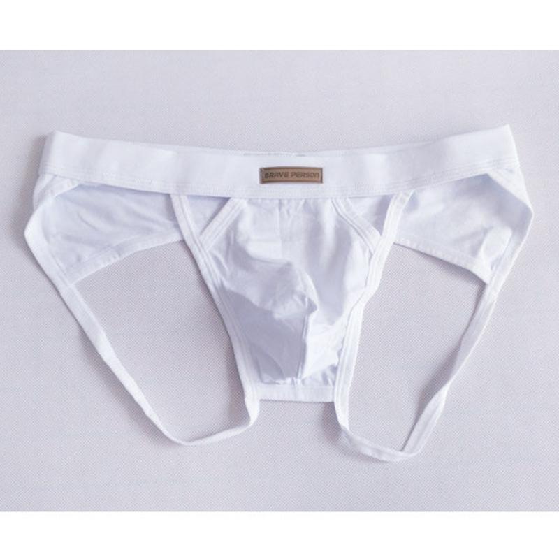 Men's Sexy Low Rise T-Back Elastic Cotton Hollow Out Back Underwear Comfortable Breathable Close-Fitting Thong