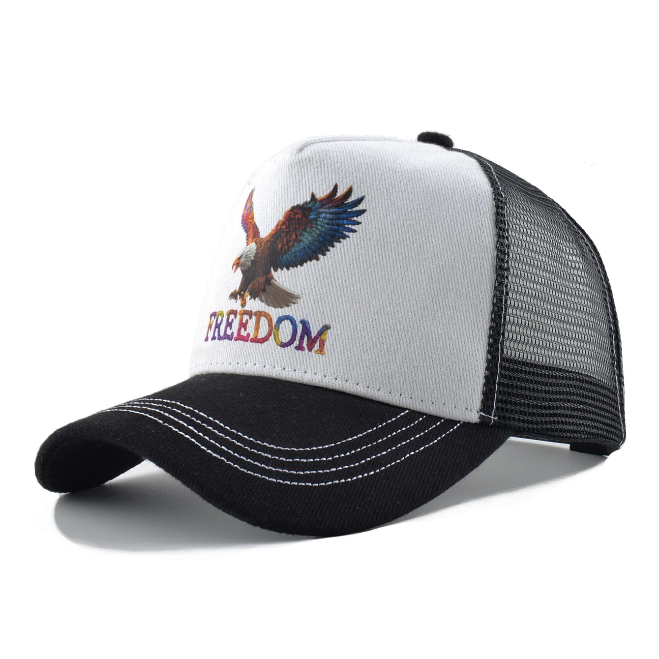 

Summer Baseball Cap Outdoor Breathable Mesh Trucker Cap Men Women Printing Eagle Snapback Hip Hop Caps Adjustable Visor Cap