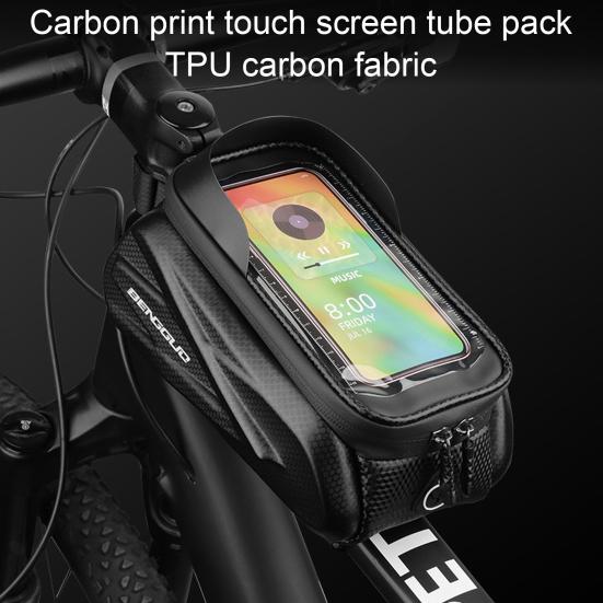 Voděodolná cyklistická taška s velkou kapacitou, zapínání na zip, dotykové ovládání, design, pouzdro na telefon, univerzální, snadno instalovatelná cyklistická taška-organizér