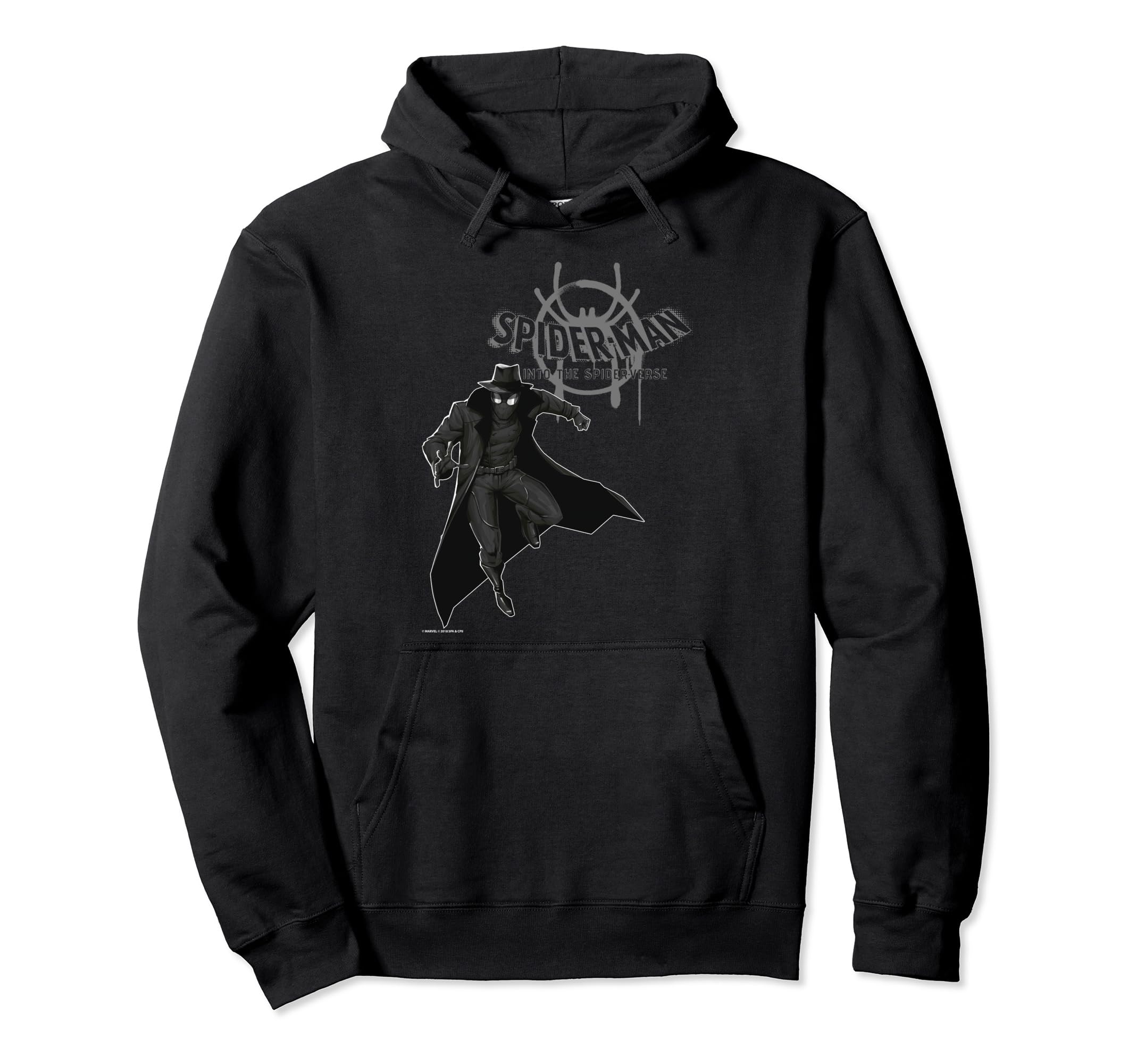 

Marvel Spider-Man Into the Spider-Verse Noir Logo Graphic Hoodie