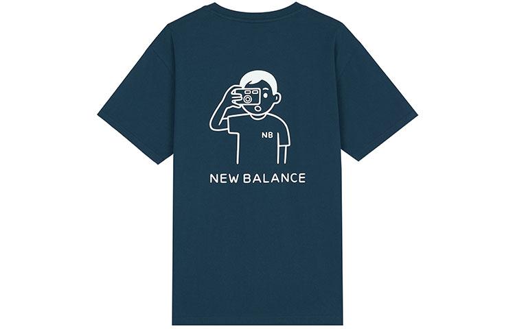 New Balance Noritake Collection Set in Sleeve T Shirt Unisex Navy Blue AMT12346-ECL M