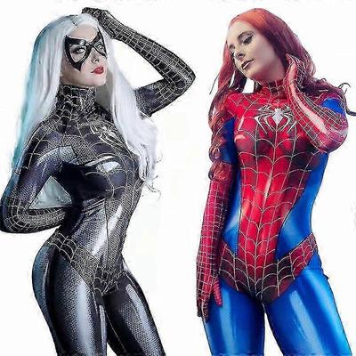 Spider Woman Kombinéza Cosplay Kostým Spiderman Punčocháče Body