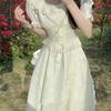 Elegant High-Quality Mesh Short-Sleeve Slimming Midi Dress for Women