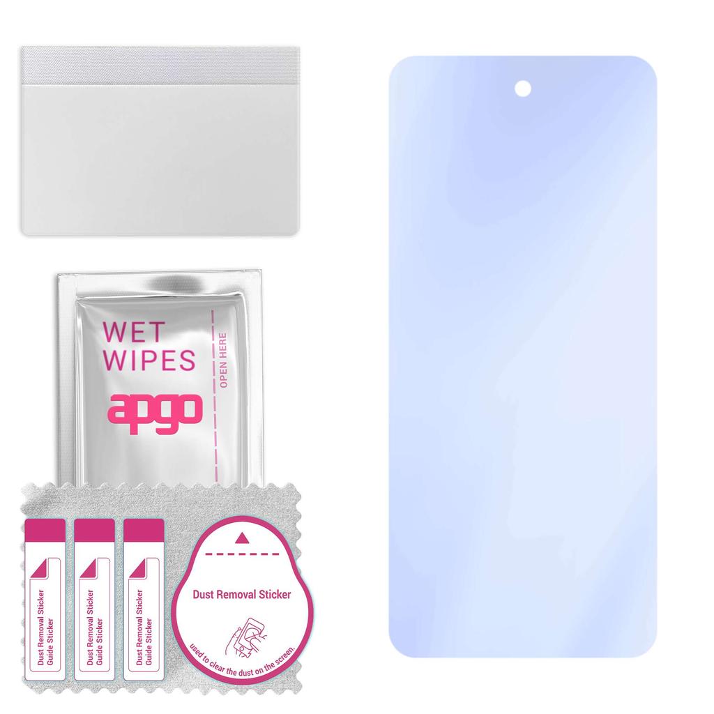 apgo Ultra-Clear 9H Hybrid protective glass compatible with Umidigi Bison 2 Pro, flexible nano glass, great replacement for tempered glass, scratch-re