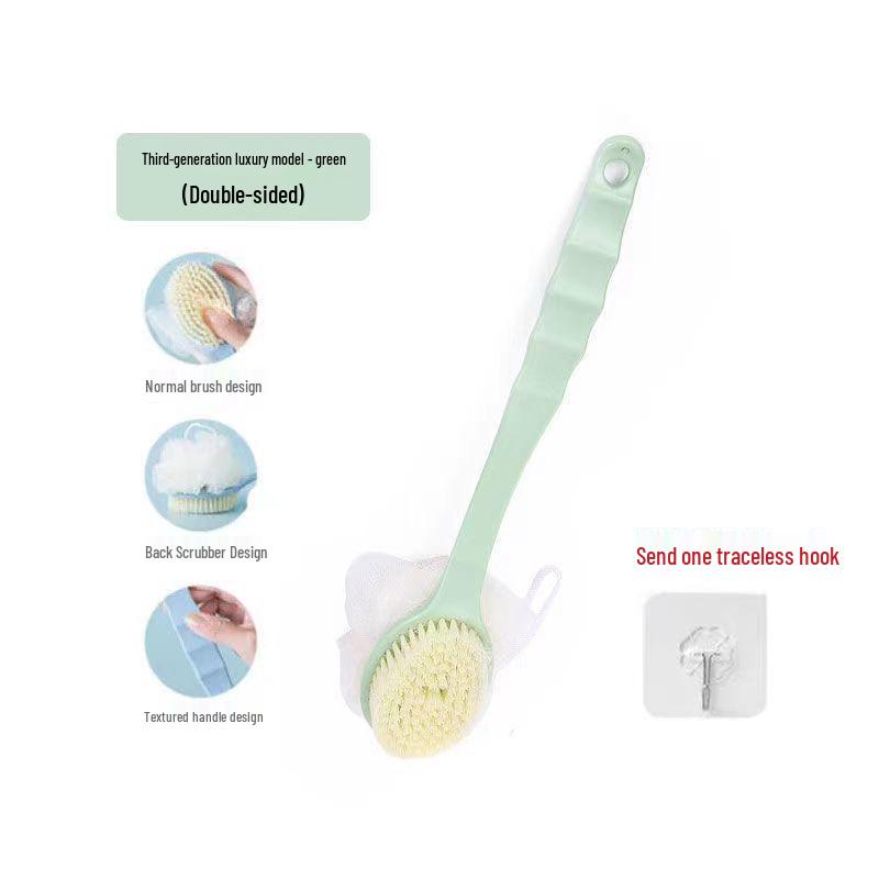 Old 90g Double-Sided Bath Brush, Creative Long-Handled Back Scrubber, Multi-Purpose Household Bath Tool