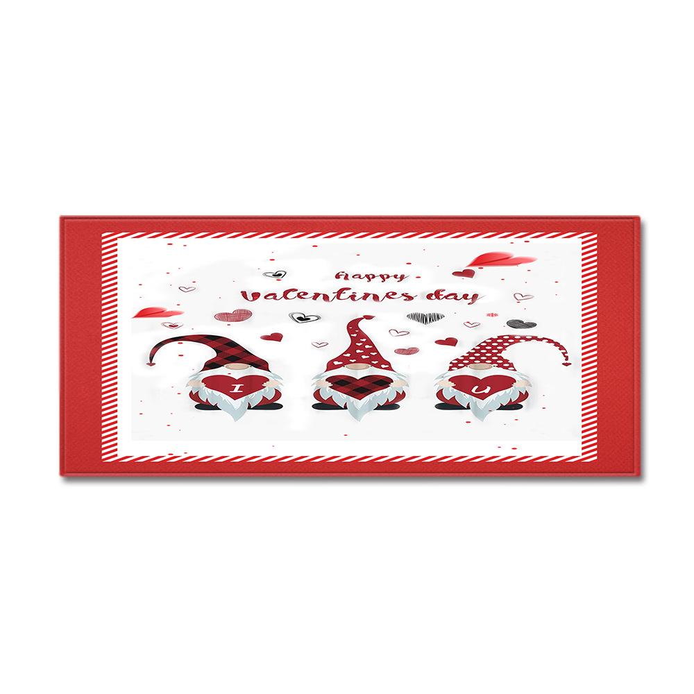 Valentine'S Day Carpet Long Floor Mat Love Theme Doormat