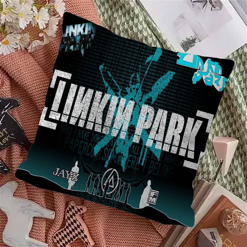 Rock Band L-Linkin Cool P-Park 45*45Cm Κάλυμμα Μαξιλαριού Κάλυμμα Μαξιλαριού Διακοσμητικό Μαξιλαροθήκη Οικιακή Μαξιλαροθήκη Για Μαξιλάρι Καναπέ