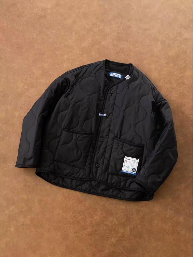 Lehká bavlněná venkovní bunda bez límce od Yohjiho Yamamota