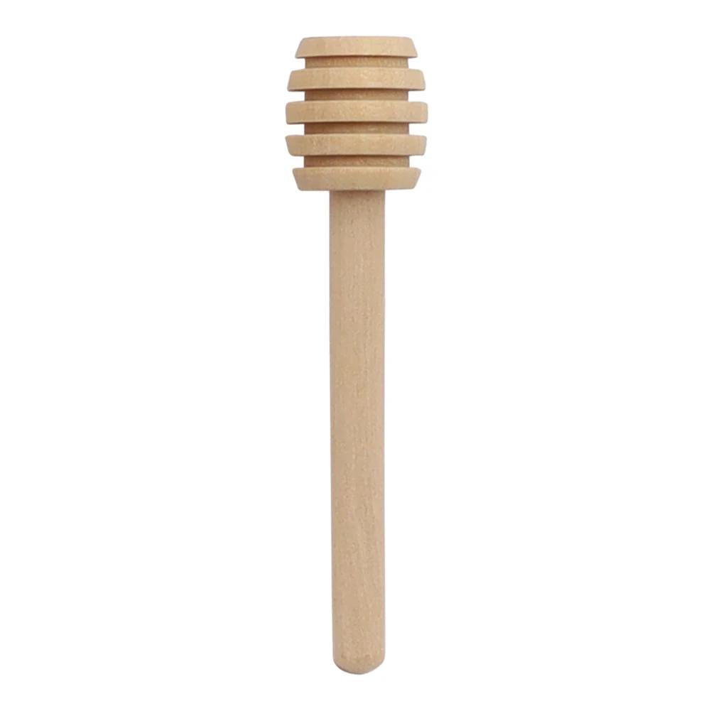 1-100PCS Wood Honey Spoon Stick Honey Stir Bar Mixing Handle Honey Wood Dipper Jar Spoon Honey Dipper Wooden Stirring Tools