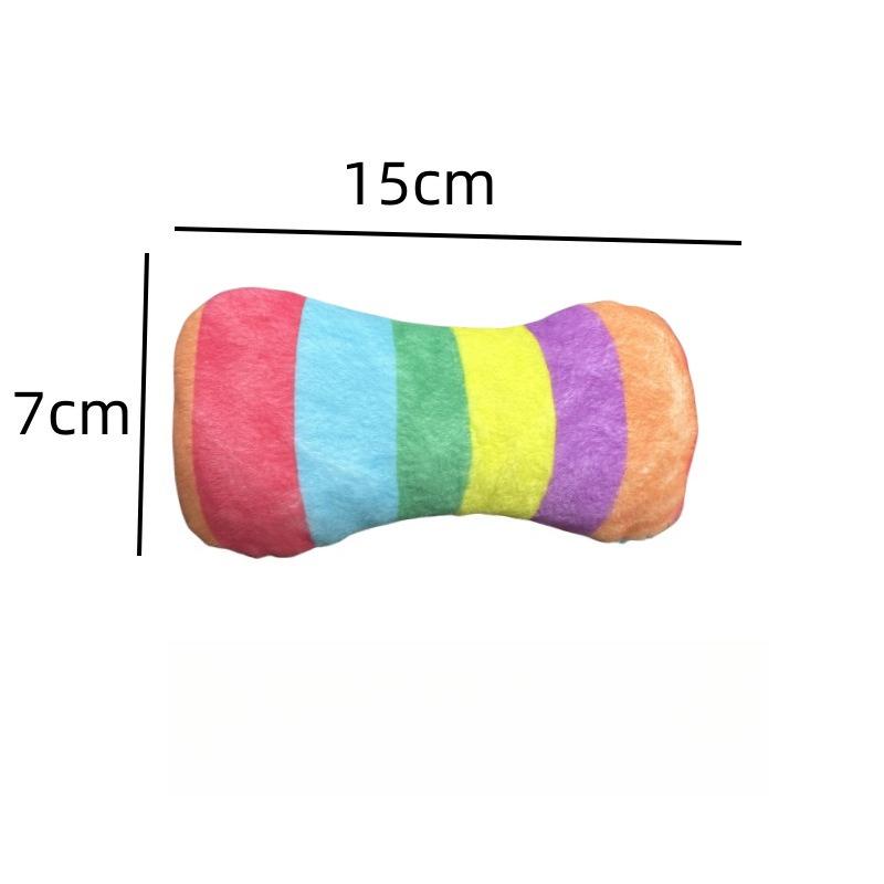 

Dog Plush Toy Pet Squeaky Toy Dog Bite-Resistant Clean Teeth Chew Interactive Bone Shape Dog Cat Toys Pet Product Grinding Teeth