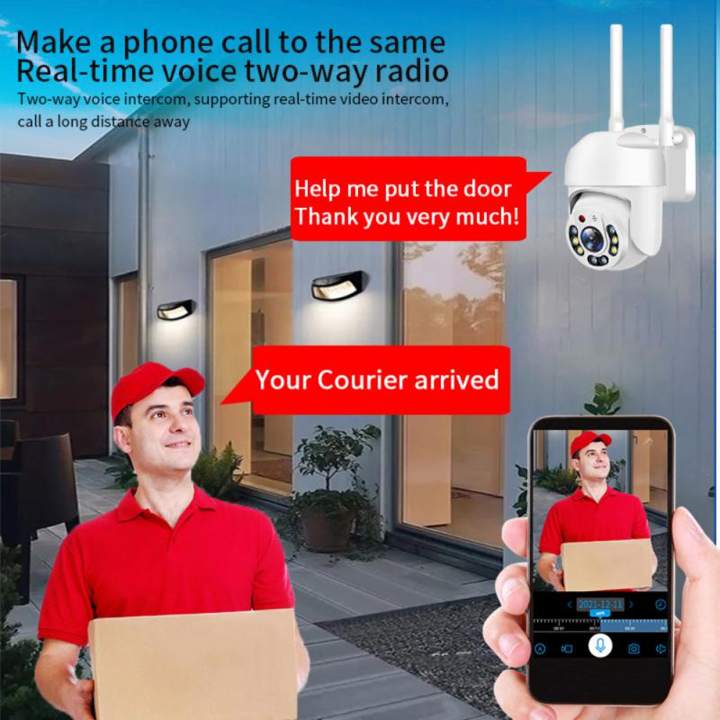 1080P Camera Outdoor Security Camera CCTV Surveillance Full Color Night Vision Motion Detect Auto Tracking
