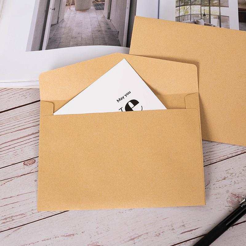20 st/paket B6 Kuvert Inbjudningskort Kreativt Företags Tomt Kraftpapper Kuvert Premium Hållbar Kvalitet