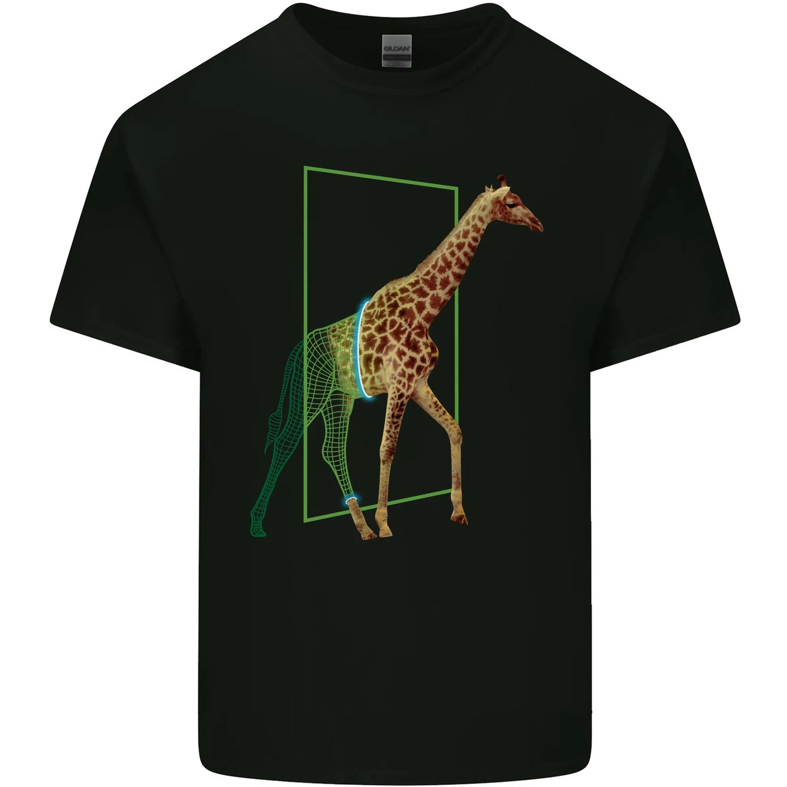 An Obscure Giraffe Design Kids T-Shirt Childrens L