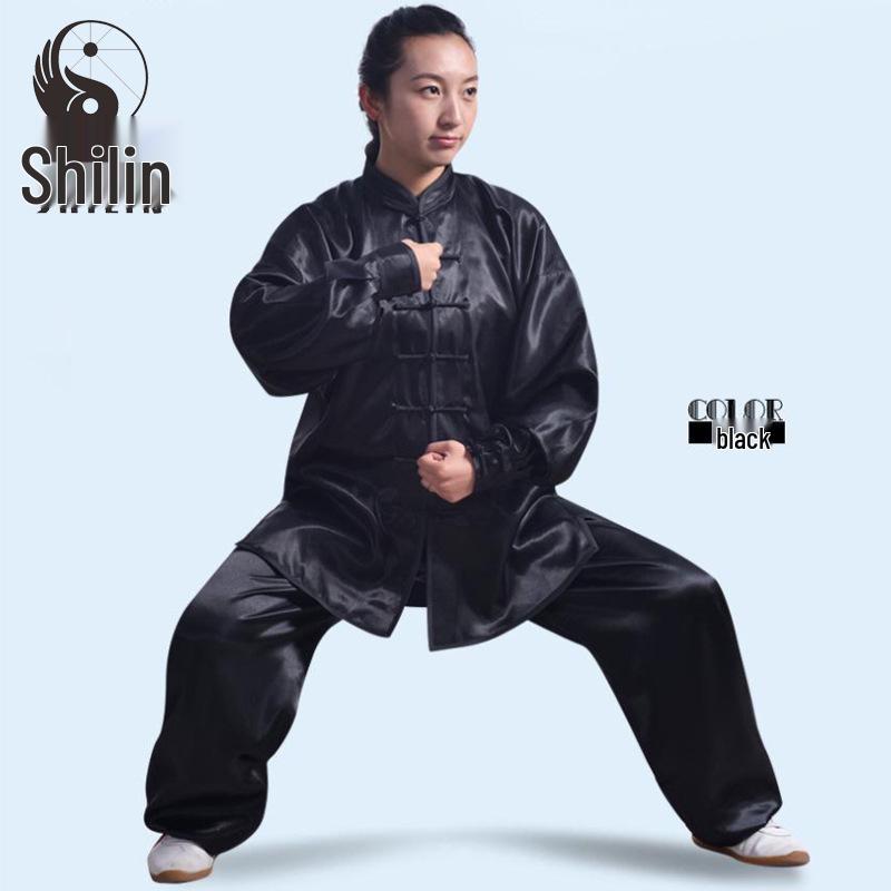 

Костюм для тай-чи и ушу для всех возрастов - Унисекс комплект для практики и выступлений Extra Extra Extra Large чёрный