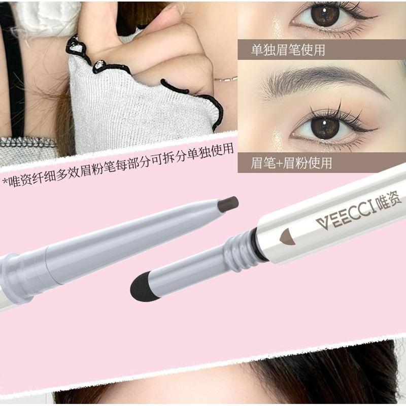 VEECCI - Slim Multi-Effect Eyebrow Powder & Pencil - 3 Colors