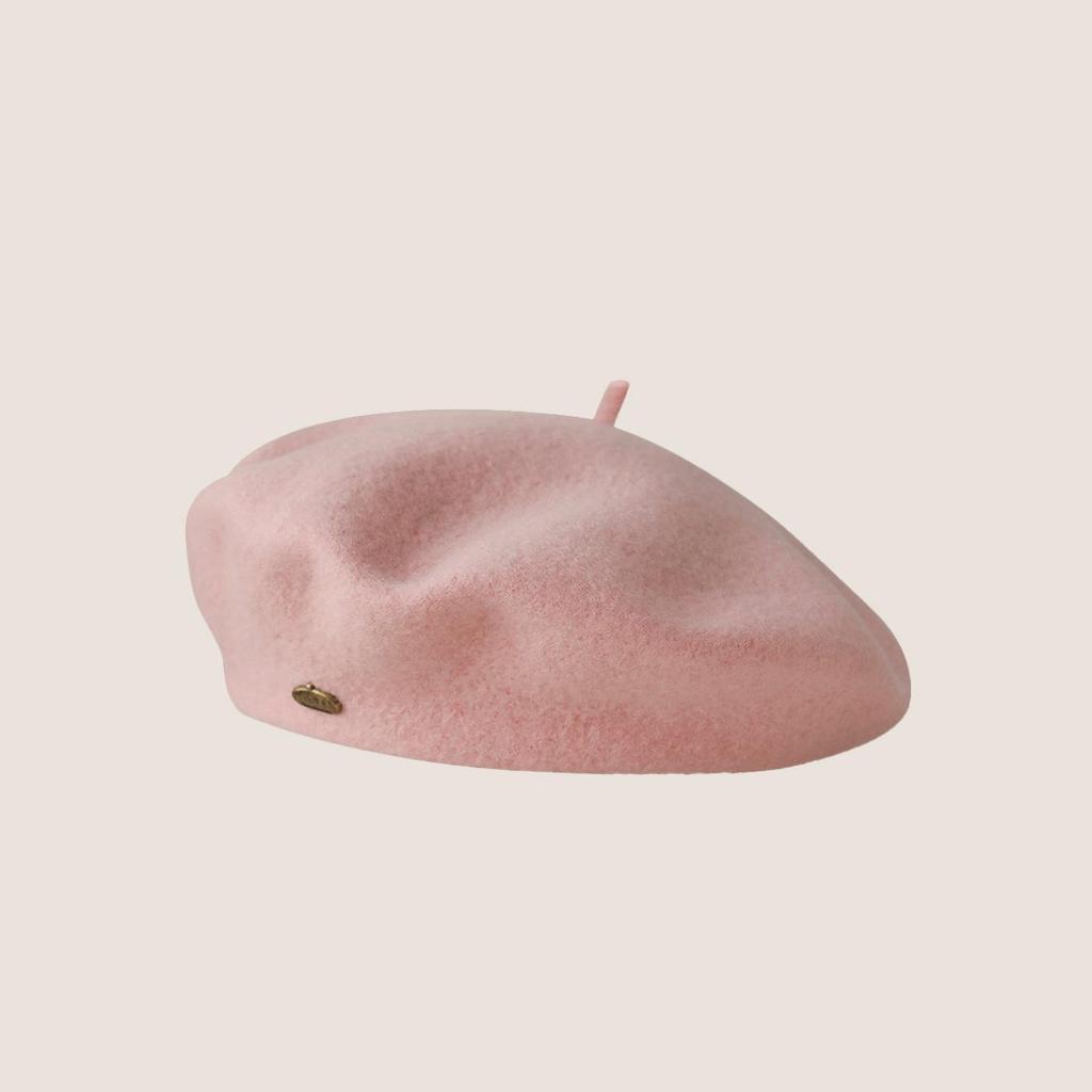 Autumn and Winter Woolen Beret Korean Wool Beret Girls Versatile British Retro Face Little Painter Hat