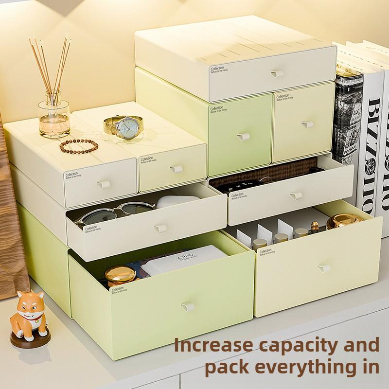 Modular Cosmetic Storage Box - Drawer-Type Organizer Rack for Vanity, Freely Combined Home Storage Solution To Tidy & Sundries