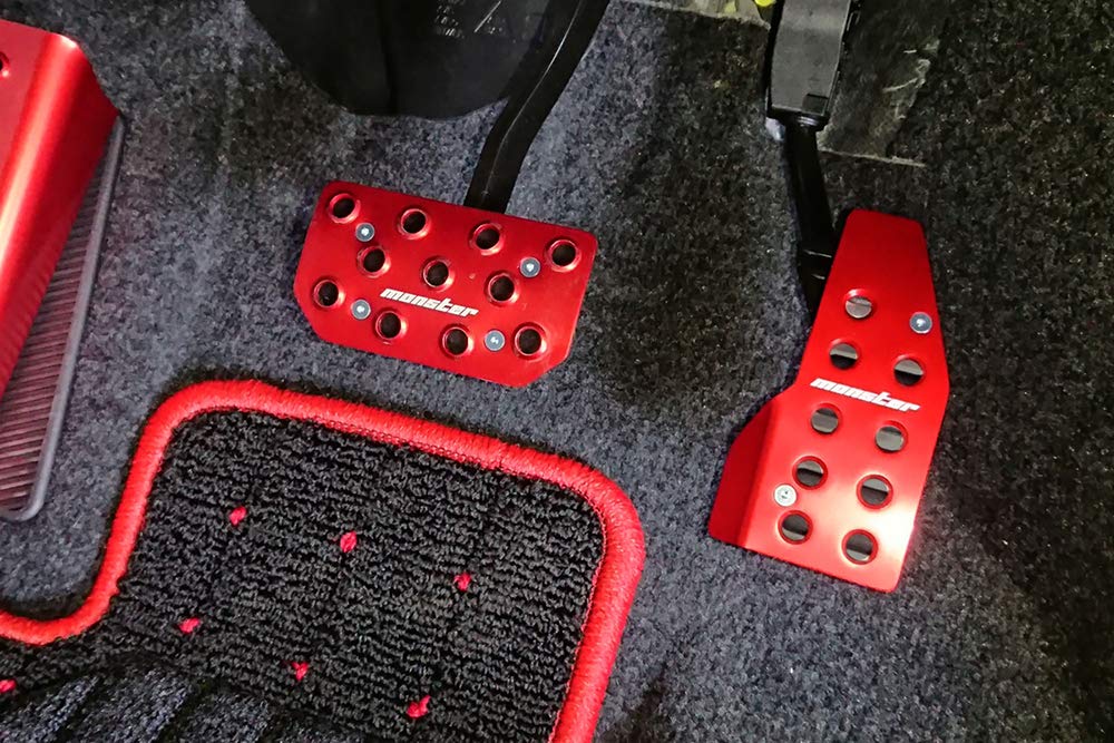 MONSTER SPORT Sports Driving Pedal Cover Red Anodized Swift Sport [ZC33S]/Swift [ZC13S/ZC83S] Other AT Car [ZC33 AT] 849525-7650M