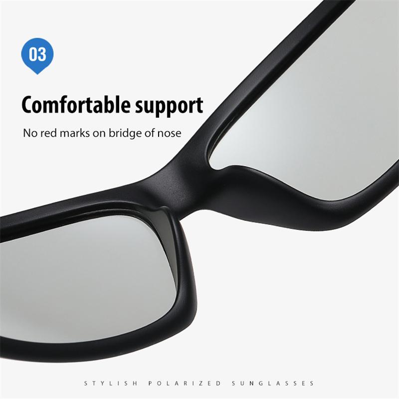 Herrenmode Photochrome Polarisierte Sonnenbrille Markendesign Sport Sonnenbrille für Herren Geschenke