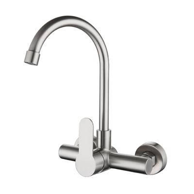 Rubinetto da Cucina a Parete Migliorato Miscelatore Monocomando Caldo Freddo Rubinetto da Cucina Rotante Rubinetto da Cucina Pratico a Parete