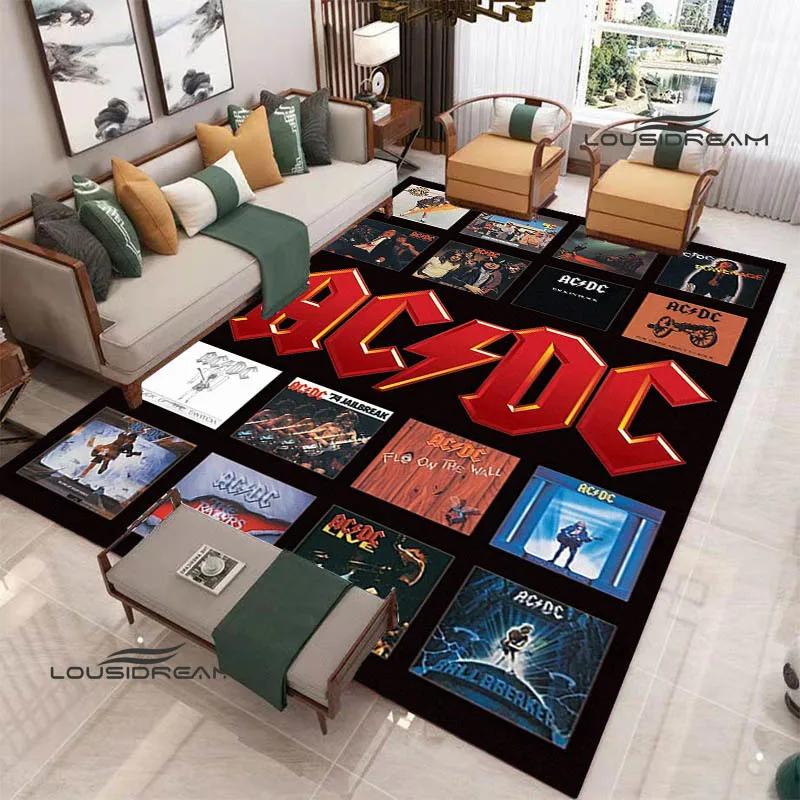3D Rock Band AC/DC Printed Carpet Yoga Mat Non-slip Carpet Kitchen Mat Room Decor Carpets for Living Room Area Rug Birthday Gift