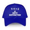 Black Casual Boys Printed Baseball Cap 1+1=2 Weapon of Math Destruction Man Women Summer Hat outdoor Snapback caps sport bonnet