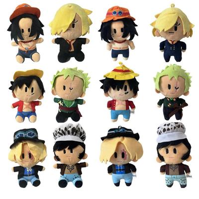 Plyšová hračka One Piece Japonské Anime Postavy Luffy Zoro Ace Sabo Přívěsek Panenka Výplň Klasická Roztomilá Krásný Dárek Pro Děti Hračka