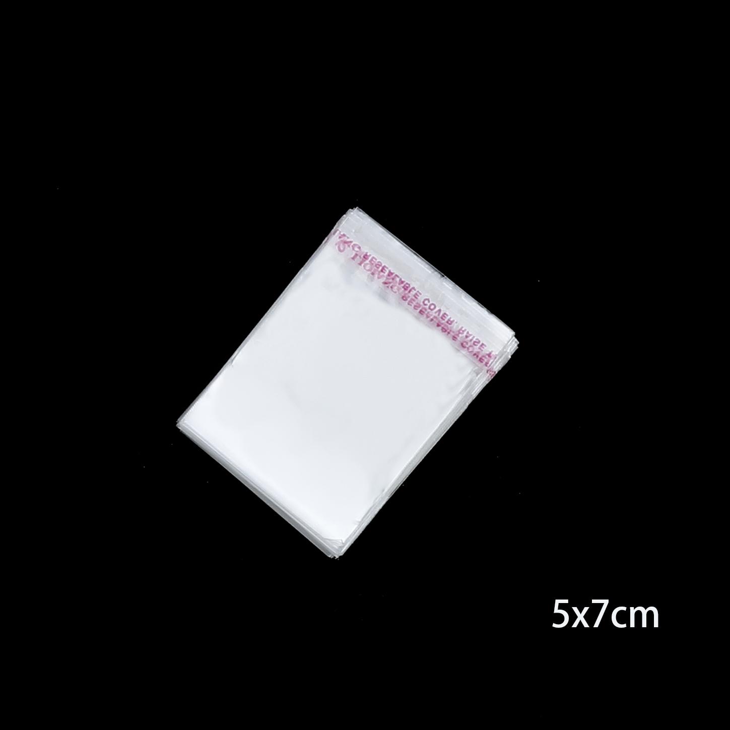 

100/200Pcs OPP Transparent Self Sealing Bag Handmade Accessories Bag Package 5*7CM 200PCS