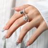White Guitar Ring Cool Rock Black Instrument Open Index Finger Ring