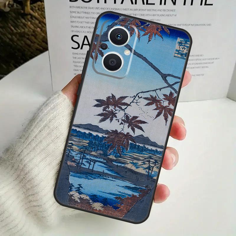 Ukiyo-e Japanese Style Art Case For OPPO Reno 11F 10 Pro 4 5 6 7 8 Lite 4Z 5Z 8T OPPO Find X6 X5 Pro X2 X3 Neo Cover