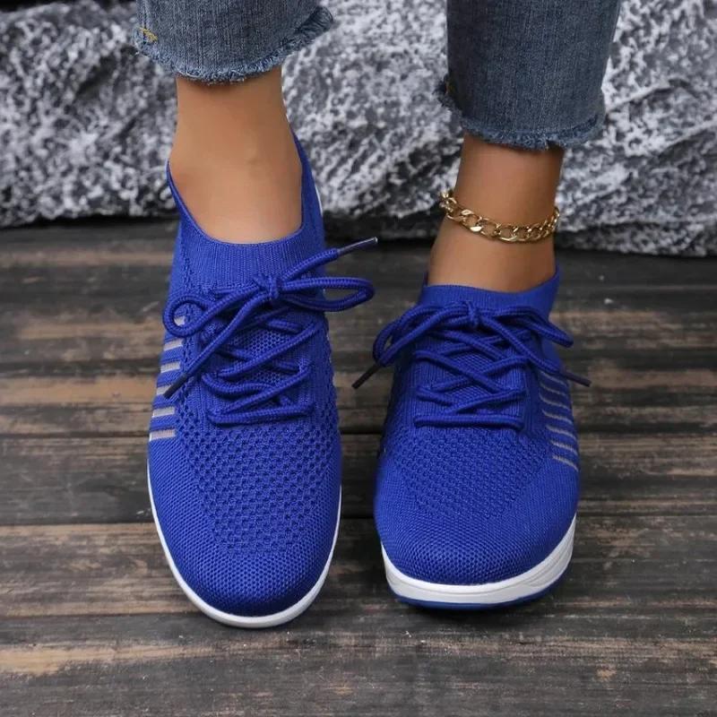 Women Tennis Breathable Mesh Height-increasing Slip-on Female Sock Footwear Outdoor Women Sneakers Platforms Shoes for Women