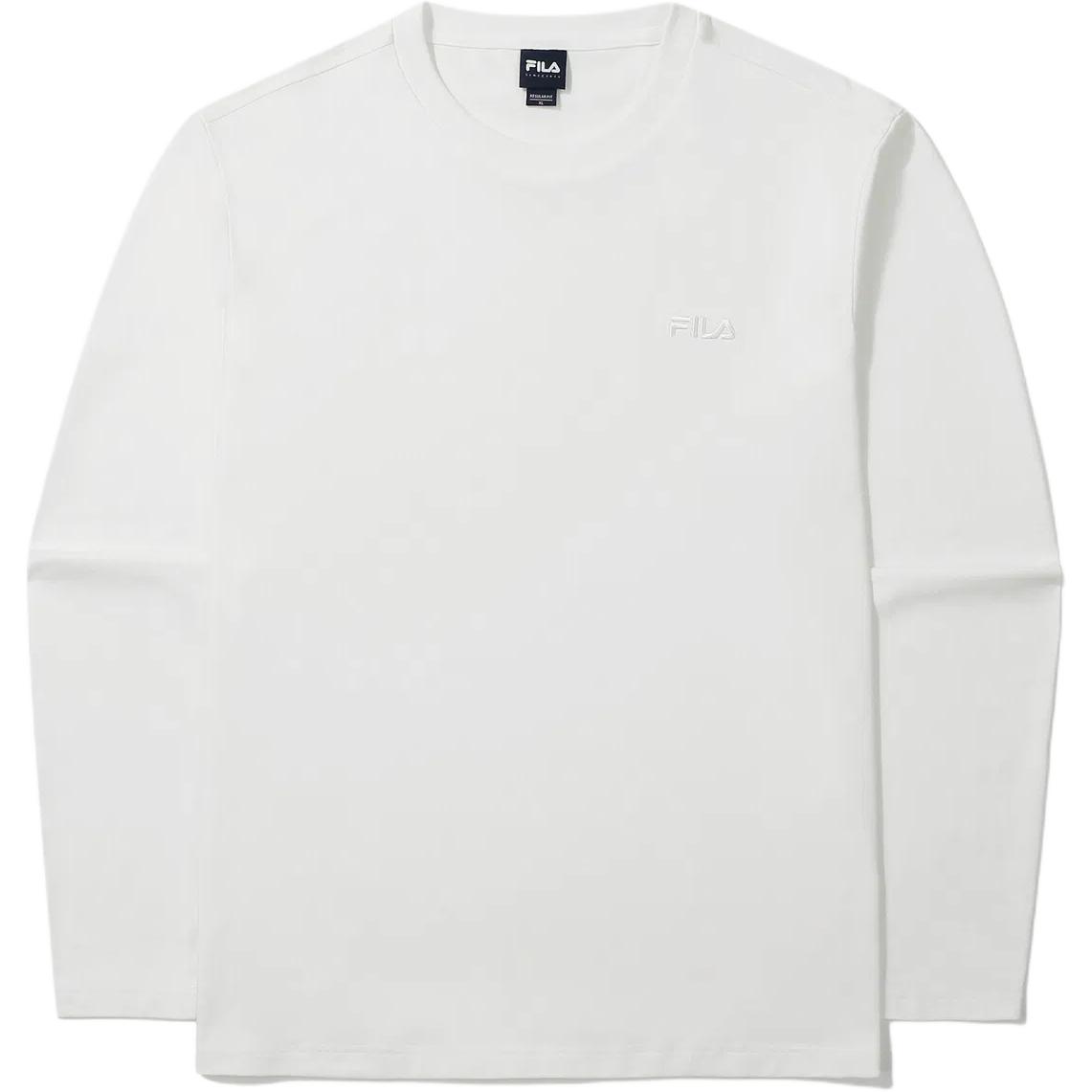 FILA T Shirts Unisex White Crew Neck FS2RLG3101X-OWH 90