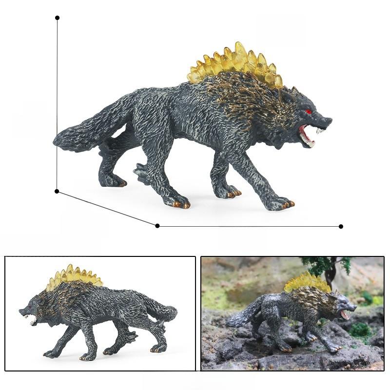 Children Mythical Animal Toy Model Plastic Realistic Snow Wolf Figurine For Kids Educational Play