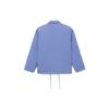 Li Ning Logo Solid Color Polo Collar Cotton Jacket Winter Couple Style Men Jacket Blue AJMR099-2