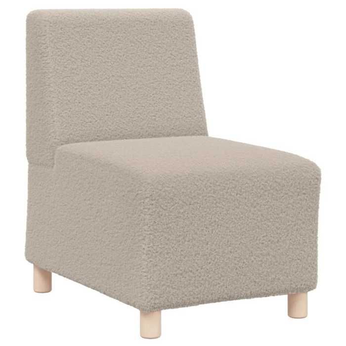 VidaXL Canapé modulaire sans accoudoirs Gris clair 55 cm Tissu imitation laine bouclée 4108503