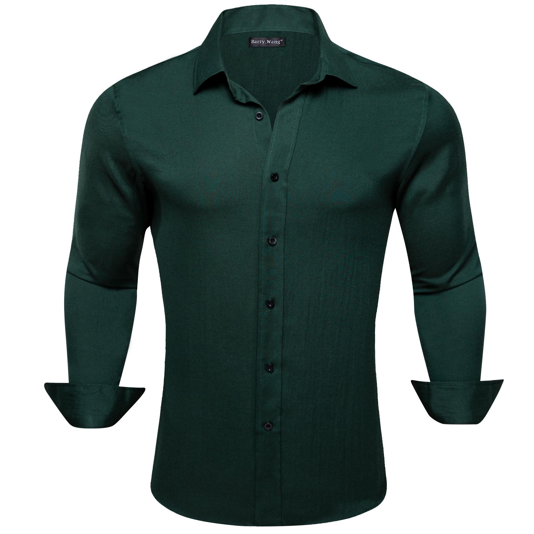 

Мужская модная классическая черно-золотая рубашка с узором пейсли, тканые шелковые рубашки с длинными рукавами Barry.Wang, мужская одежда L