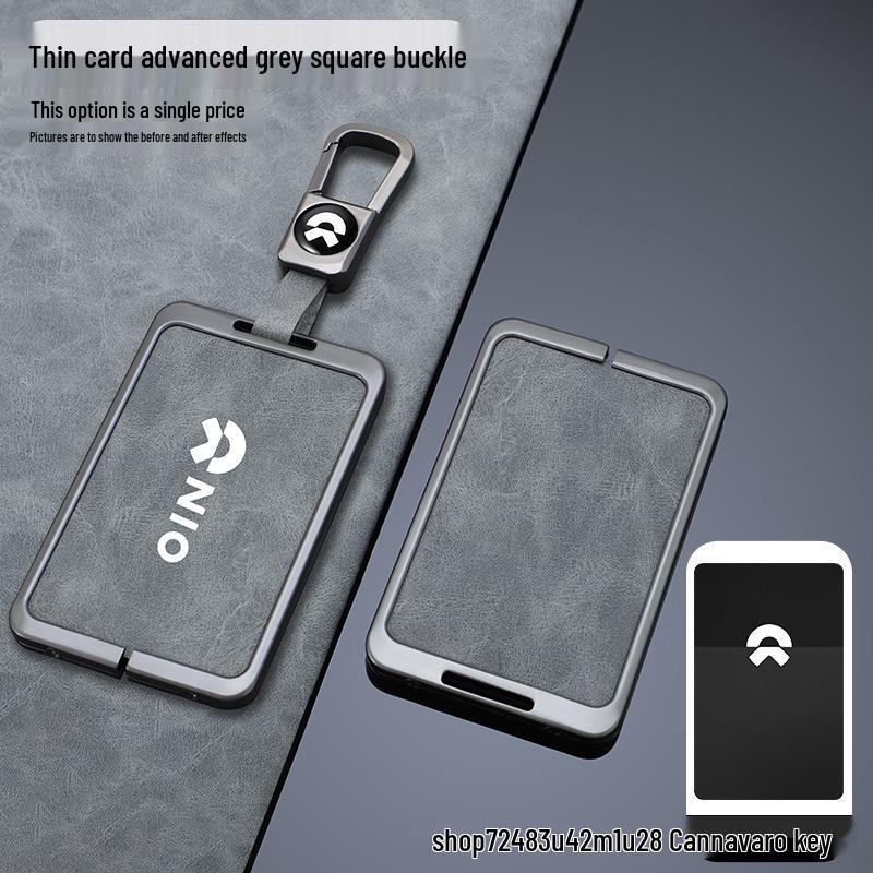 NIO Car Key Case: Compatible with ES6, ES8, EC6, EC7, ET5, ET7, ES7 Models. Stylish and Durable Buckle Design for Men.