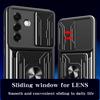 For Samsung Galaxy S25+ Case PC+TPU Kickstand Phone Back Cover with Camera Slider