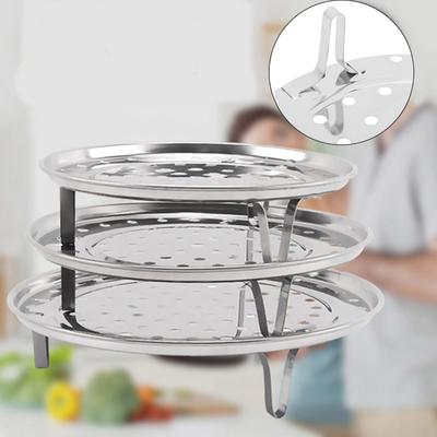 Stainless Steel Steam Holder Tray Multi Layer Cooking Shelf Steam Rack Accessory for Pots Pans Home Kitchen
