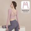 Women's Yoga Clothes Set - Autumn/Winter 2026: Long Sleeve, Fixed Chest Pad, Fitness & Pilates Sportswear