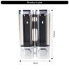 Pack Of 2 Wall Mounted Easy Arrange Soap Dispenser With 600ml Capacity For Shampoo And Cream In Bathroom