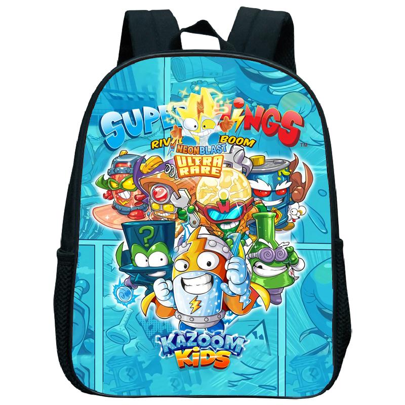 Superzings Kazoom Kids Backpack Children Kindergarten Schoolbag Super Zings 3-5 Years Old Boys Girls Cute Nursery Kids Bag