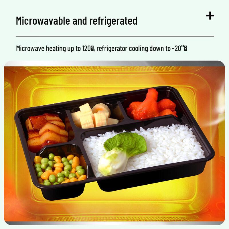 ZISIZ Five-Compartment Disposable Meal Box